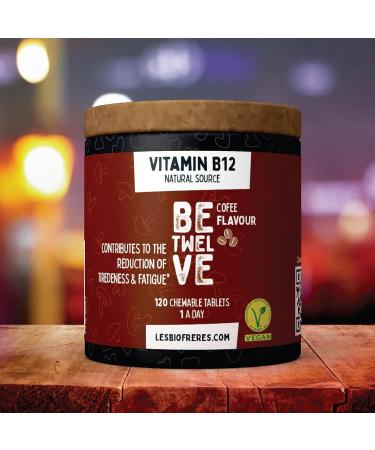 Organic Brothers Betwelve Coffee B12 - Vegan Tablets Natural Boost 120 Count Sustainable Eco-Packaging Caffeine-Free Brain Aid - Buy Online on GoSupps.com