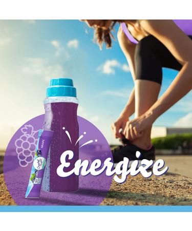 Crystal Light Sugar-Free Energy Grape On-The-Go Drink Mix 120 Packets - Buy Online on GoSupps.com
