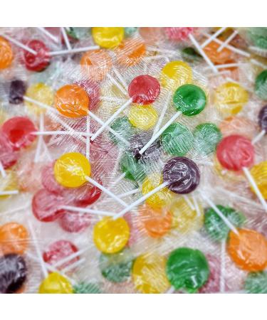 SWEETSOME Assorted Fruit Flavor Lollipops - 5 Fruity Flavors Hard Candy - Individually Wrapped - 2 Pound Bulk Candy Pack - Buy Online on GoSupps.com