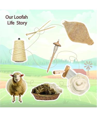 Natural Loofah Exfoliating Body Scrubber - Handmade Back Scrubber for Men & Women | Deep Clean Skin Care Bath Accessories - Buy Online on GoSupps.com