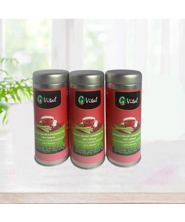 Lemongrass-Hibiscus Natural Tea - Organic Elixir of Balance and Vibrancy non-GMO caffeine free great hot and iced go vital - Buy Online on GoSupps.com