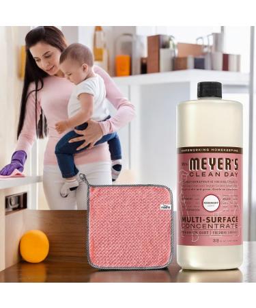 Mrs. Meyer's Clean Day Multi-Surface Concentrate - 32 Fl Oz Rosemary Scent | All-Purpose Cleaner with Bundled Towel - Pack of 6 | International Shipping Available - Buy Online on GoSupps.com