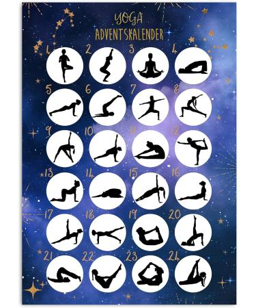 Nastami Advent Calendar - Scratch Off A3 Christmas Calendar (Yoga DARK) | International Shipping Available - Buy Online on GoSupps.com