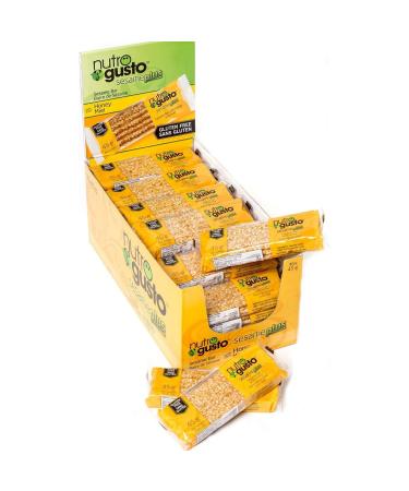 NutroGusto Sesame Bars Cholesterol Free Gluten Free Healthy Snack Bar (Plus with Honey - 36 Bars x 45g)