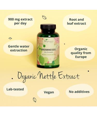 Organic Stinging Nettle Extract Vegavero - 2250mg Root & Leaf Extracts - Blood Sugar & Joint Health Support - Prostate Health - 120 Capsules - Vegan - Urtica Dioica - Buy Online on GoSupps.com