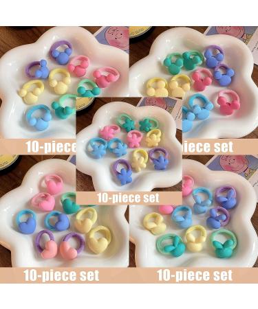 90PCS Toddler Hair Ties | Coloured Animal Shaped Hair Accessories for Girls | Elastic Ponytail Holders for Kids - Buy Online on GoSupps.com