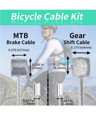 Singker Mountain Bike Brake & Gear Cable Kit - Universal Shifter/Shift Cable Set for MTB/Road Bike - 40PCS Inner Replacement Set - Buy Online on GoSupps.com