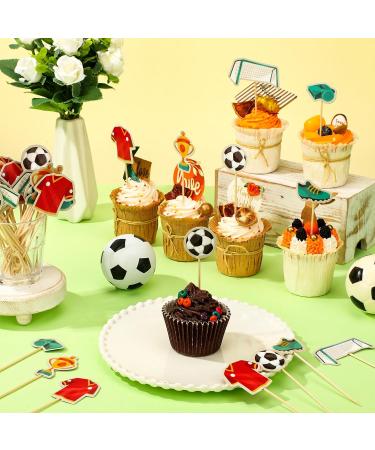 Tioncy Soccer Cupcake Toppers Soccer Shoe Suit Trophy Cupcake Picks Soccer Cake Decorations Sports Theme Cocktail Cupcake Picks Football Cupcake Decorations for Birthday Party Baby Shower Supplies - Buy Online on GoSupps.com