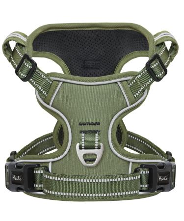 Heele dog crockery dog harness puppies adjustable dishes dog breast harness reflective breathable dog harness for small mid-legged dogs army green XS XS XS MC army green