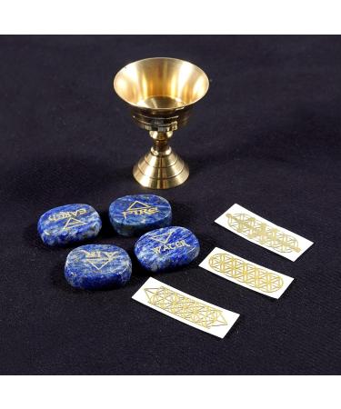 Crystals Healing Stones Set Witchcraft Supplies Set with 7 Chakra Stones Sage Scepter Star Coin Sword Grail Obsidian Pendulum Turkey Feather Rune for Meditation Spiritual Healing - Buy Online on GoSupps.com