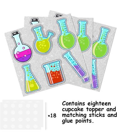 S-Cp-0008 Ice Cream Fruit Dessert Cupcake Topper Colorful Glitter Happy Birthday Sensory Pop Game Theme Decor Supplies Baby Shower Boys Girls Birthday Party Decorations - Buy Online on GoSupps.com