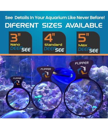 FL!PPER Flipper DeepSee Magnified Magnetic Aquarium Viewer 4" STD 4" - Buy Online on GoSupps.com