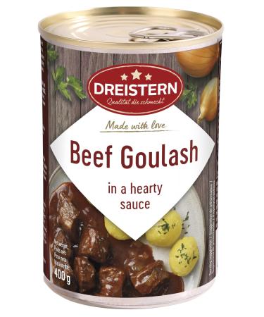 DREISTERN Beef Goulash in a Hearty Sauce | Ready Meal | Delicious Goulash in a Recyclable Tin Can | Tender Beef - Quality That Tastes Good