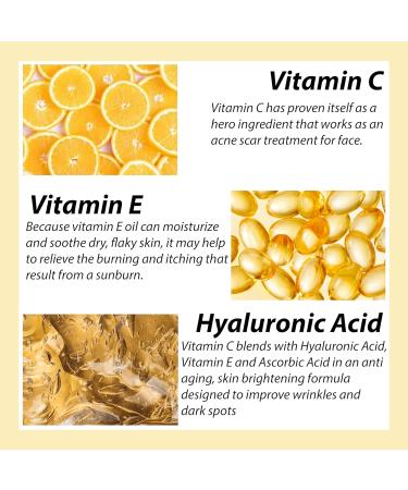 Vitamin C Face Serum with Hyaluronic Acid & Vitamin E - Anti-Aging Radiance Serum for Dark Spots & Even Skin Tone - 1.35 fl oz - Buy Online on GoSupps.com