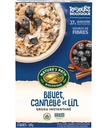 Nature's Path Organic Blueberry Cinnamon Flax Oatmeal 320 g (Pack of 6) Non-GMO - Buy Online on GoSupps.com