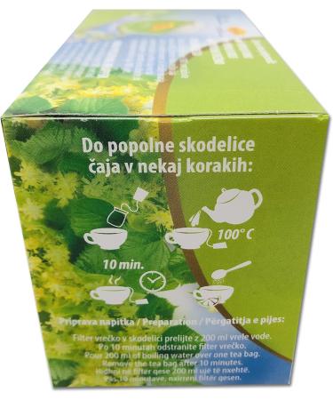  UPSY Alpine Mountain Herbal Tea Linden Herbal Tea 4 Packs of 20 Bags (80 Tea Bags) - Buy Online on GoSupps.com