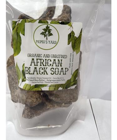 Black Soap Handmade Organic Authentic Raw African made from all natural ingredients - Organic Coconut Oil Cocoa Pod Ash and Organic Shea Butter by Momo's Yard 1kg - Buy Online on GoSupps.com