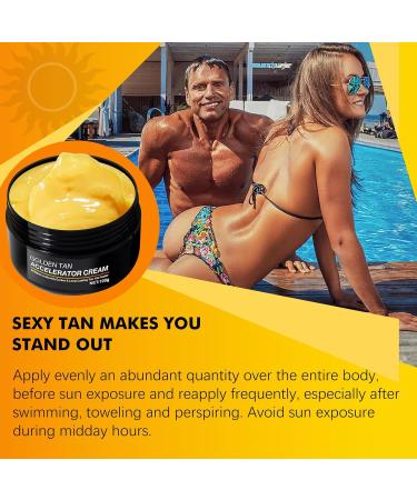 2pcs 100g Tanning Accelerator Cream | Long-Lasting Rapid Sun Tan | Natural Ingredients | For Sun-Beds & Outdoor Sun | 200g Pack - Buy Online on GoSupps.com