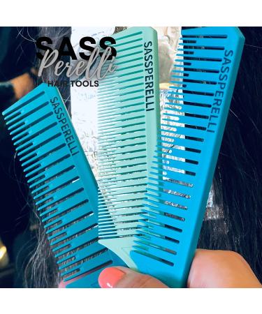 Sassperelli Pastel Highlighting Combs 3 Pack with Premium Alligator Clips - Ideal for Balayage & Foils - Buy Online on GoSupps.com