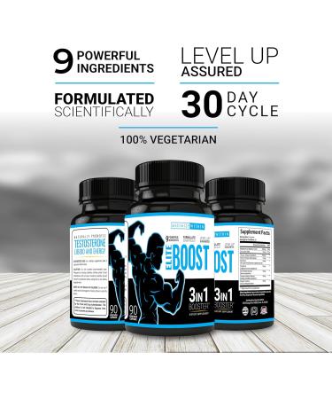 Maximize Within Elite Boost 3in1 - Natural Testosterone & Libido Booster | Energy Muscle Mass & Stamina | Veggie Capsules - Buy Online on GoSupps.com