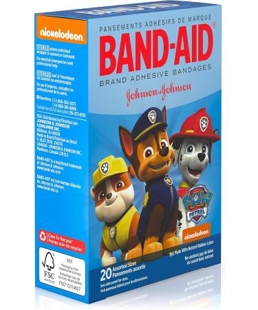 Buy Band-Aid Adhesive Bandages for Kids & Toddlers | Nickelodeon PAW Patrol | Assorted Sizes 20 ct | International Shipping Available - Buy Online on GoSupps.com