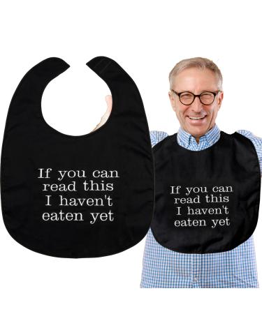 Funny Large Adult Bibs - 100% Cotton Washable Adult Bibs for Women Men & Elderly, Funny Gag Gifts (5 Styles) If You Can Read This...