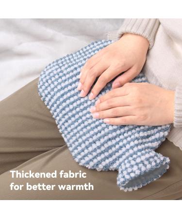 Samply 2L Hot Water Bottle with Soft Cover for Menstrual Cramps Relief - Hot & Cold Therapies for Neck, Shoulder, Hand, and Feet - Blue - Buy Online on GoSupps.com