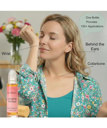 Raheeq Crystal Petals Perfume Oil Jasmine & Rose Attar Concentrated Alcohol-Free Long Lasting Unisex Fragrance 6ml Roll-On (0.2 fl oz) - Buy Online on GoSupps.com