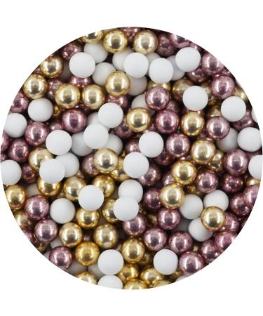 EinsSein 1kg wedding dragees chocolate balls Mix 1 cm small white-gold-pink | Baptism dragees girl boy communion with almonds | celebrate and receive party party color cheap with bomb tag see - Buy Online on GoSupps.com