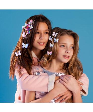 18 Pieces Glitter Butterfly Hair Clips for Teens Women Hair Accessories (Retro Styles) - Buy Online on GoSupps.com