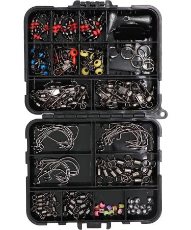 SUPERTHEO 158pcs Fishing Accessories Kit with Hooks, Sinkers, Swivels, and Tackle Box for Bass Casting - Complete Fishing Set for Beginners and Experts - Buy Online on GoSupps.com