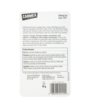 Buy Carmex Original Lip Balm Tube 10g (Pack of 12) - Soothing & Moisturizing | International Shipping Available - Buy Online on GoSupps.com