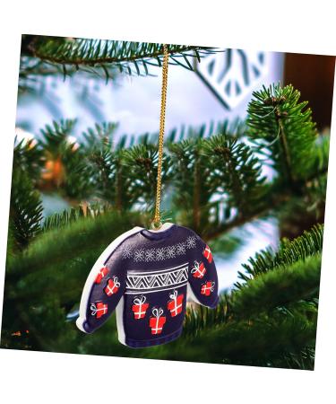 Alipis 4pcs Pendant Resin Xmas Design Party Home Christmas Pendants Sweater Tree Ornament Festival Hanging Bluex4pcs 9x6cmx4pcs - Buy Online on GoSupps.com
