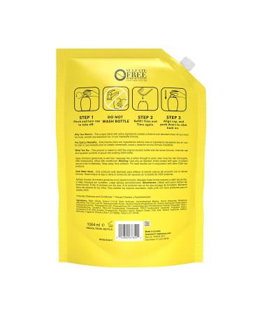 OGX Hydrating + Teatree Mint Shampoo Refill Pouch - 36 Fl Oz for Strong Healthy Hair - International Shipping Available - Buy Online on GoSupps.com