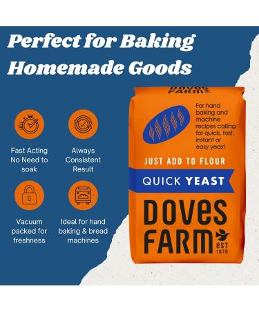 (2 Pack) - Doves Farm - Quick Yeast | 125g | 2 PACK BUNDLE - Buy Online on GoSupps.com