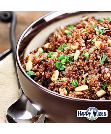 Happy Andes Red Organic Quinoa 3 lbs - Gluten-Free Whole Grain Rice Substitute for Healthy Meals - High in Vitamins & Protein - Best Value Grocery Bag - Buy Online on GoSupps.com