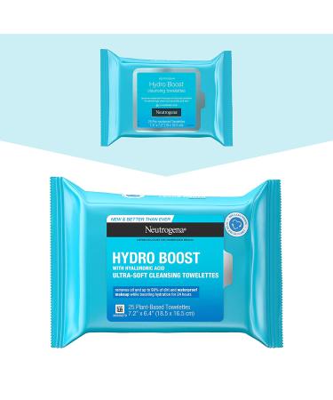 Neutrogena HydroBoost Hyaluronic Acid Makeup Remover Wipes - 25 ct - Buy Online on GoSupps.com