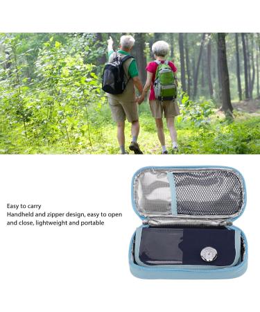 Insulin Cooler Travel Case Canvas PU Insulated Diabetic Bag with Thermometer Portable Medicine Cooling Bag for Insulin Pen and Supplies (Blue)(Blue) - Buy Online on GoSupps.com