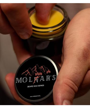 MOLFAR S Carpatian Handmade ECO 100% Pure Beard Wax | All Beard Types | Calming Light Recipe with Tarragon & Watermelon Seeds Oil | 1.01 fl oz - Ukrainian Master Craftsmanship - Buy Online on GoSupps.com