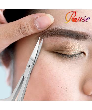 ROUSE Professional Curved Cuticle Scissors for Nails, Cuticles, Eyebrows, and Beard - Extra Fine Precision Manicure/Pedicure Scissors - Buy Online on GoSupps.com