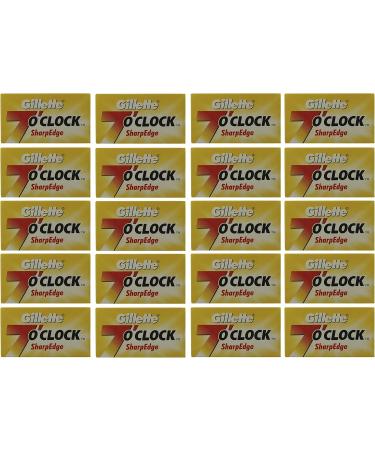 Gillette 7 O'clock SharpEdge Double Edge Blades (100 Blades) - Buy Online on GoSupps.com
