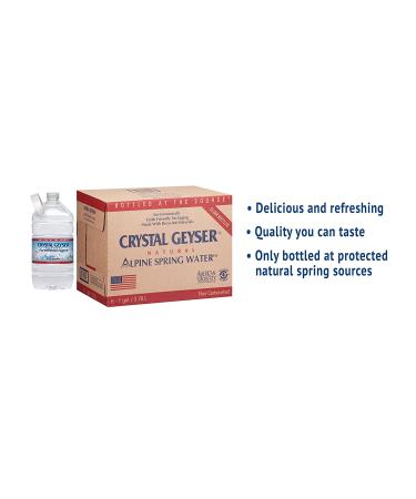 Crystal Geyser Alpine Spring Water - 128 Fl Oz Bottles (Pack of 6) - Total 768 Fl Oz - Buy Online on GoSupps.com