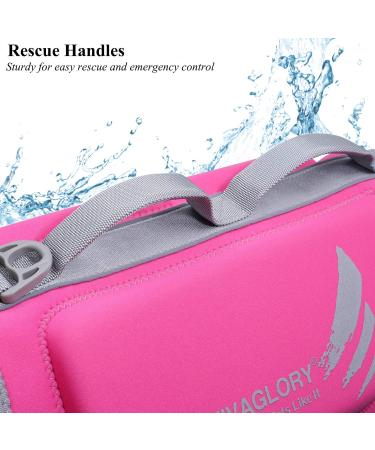 Vivaglory Dog Lifeguard Vest - Skin-Friendly Neoprene for Large Dogs - Pink - D-Ring & Quick Closure - Ideal for Swimming - Size L (64-71cm Chest) - Buy Online on GoSupps.com