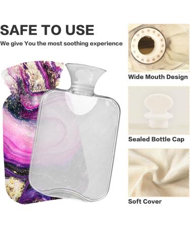 Marble Hot Water Bottle with Cover - 1L Pain Relief & Warmth for Pregnant Women | International Shipping Available - Buy Online on GoSupps.com