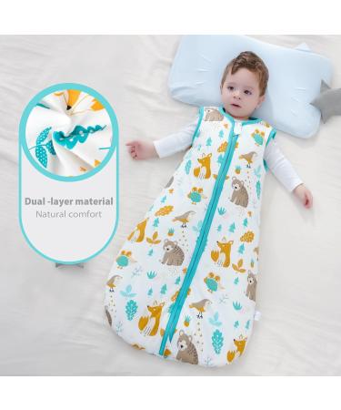 Mosebears Baby Winter Sleeping Bag 2.5 Tog - Green Zoo 18-24 Months | 100% Cotton | For Birth to 24 Months - Buy Online on GoSupps.com