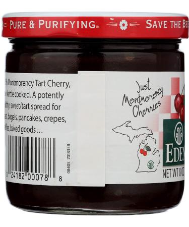 Eden Organic Cherry Butter - 8 oz Glass Jar - Montmorency Tart Cherries - Buy Online on GoSupps.com