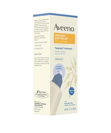 Aveeno Cracked Skin Relief CICA Ointment | Shea Butter & Triple Oat Complex | Fragrance-Free Steroid-Free | 1.7 oz for Dry & Sensitive Skin - Buy Online on GoSupps.com