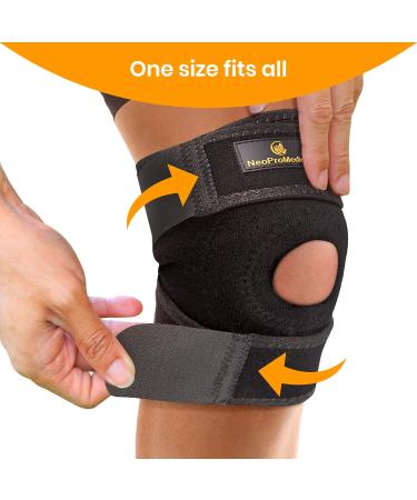 Compression Knee Brace for Running | Knee Support for Men & Women | Sports Knee Stabilizer for Meniscus Tear ACL Arthritis & Joint Pain Relief - Buy Online on GoSupps.com