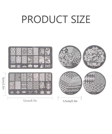 Niceneeded Nail Art Stamping Plates - 6 Lace & Geometric Designs for DIY Nail Art | Perfect for Weddings - Buy Online on GoSupps.com
