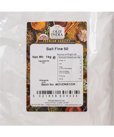 Old India Fine Salt 1kg - Natural Sea Salt for Cooking and Seasoning - Buy Online on GoSupps.com